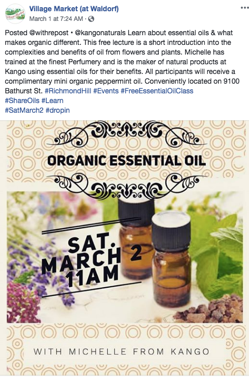 Michelle of Kango teaches Essential Oils Course at Waldorf School